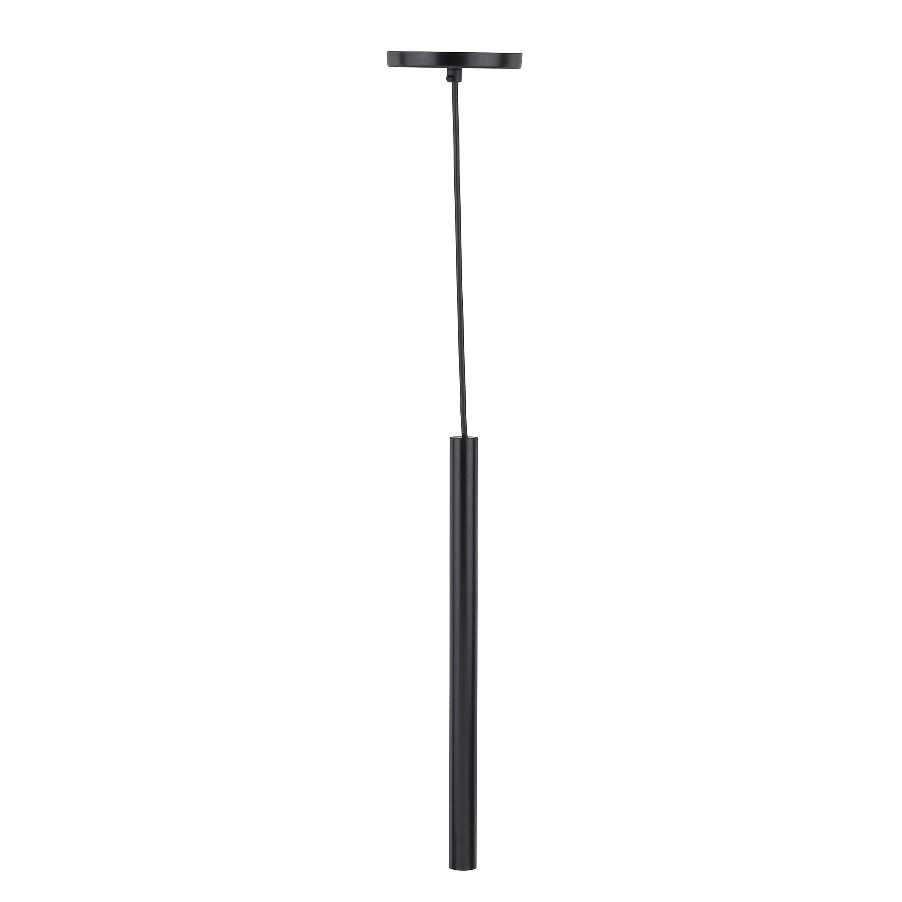Pendente Tubo 1 Lâmpada Metal Preto Mini Tube Auremar