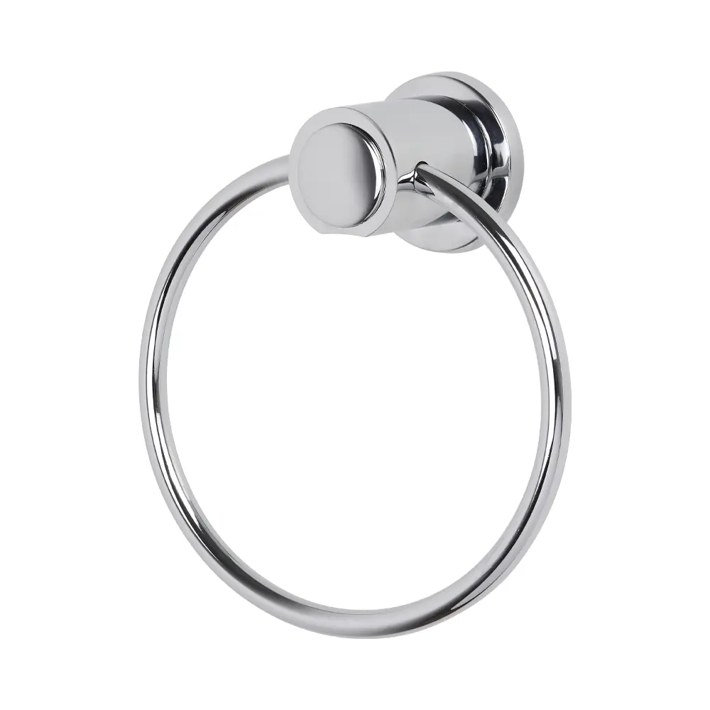 Porta Toalha Argola Metal Cromado Para Banheiro Luxo