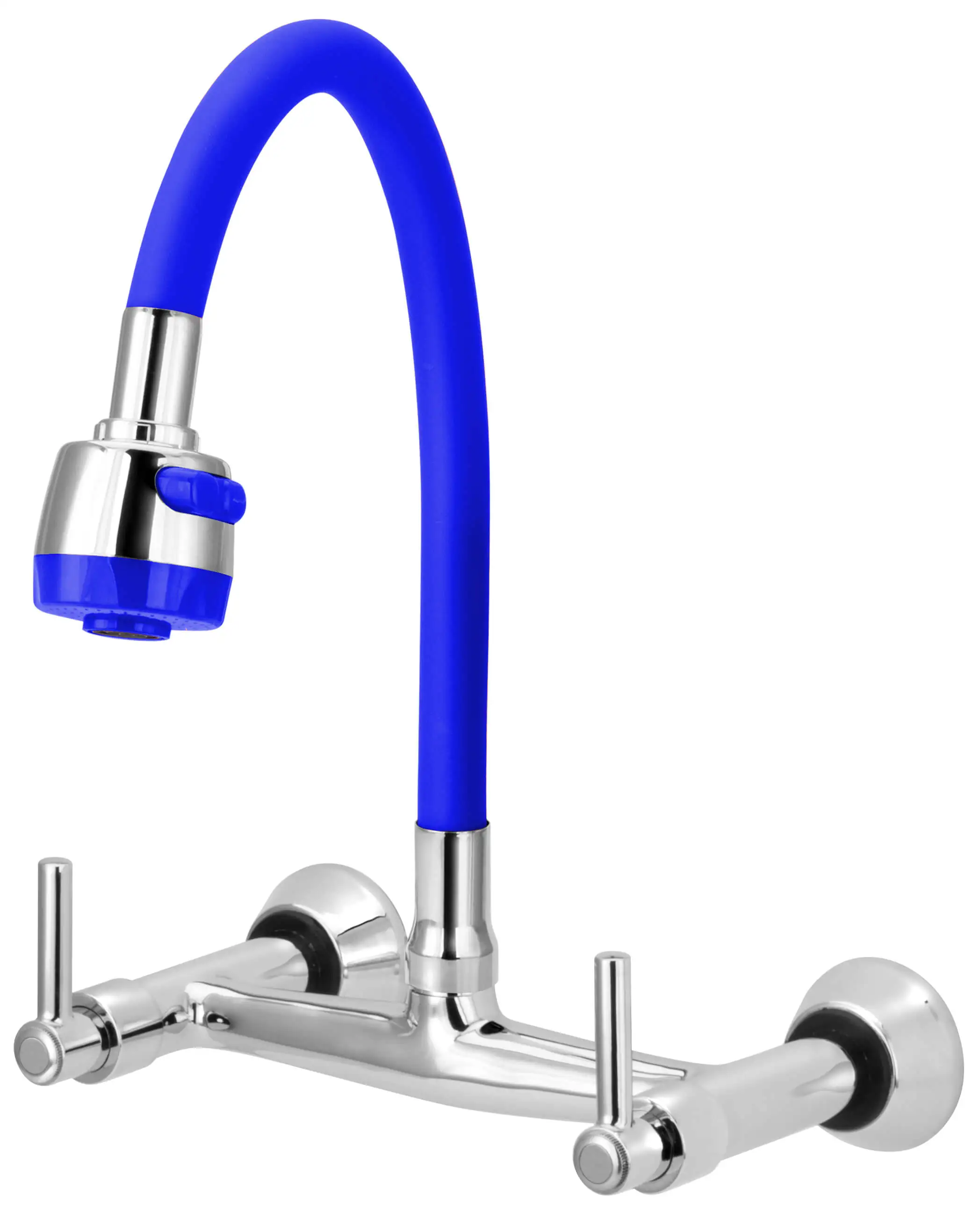 Misturador De Cozinha Flexível Azul Para Parede 1/4 De Volta C51
