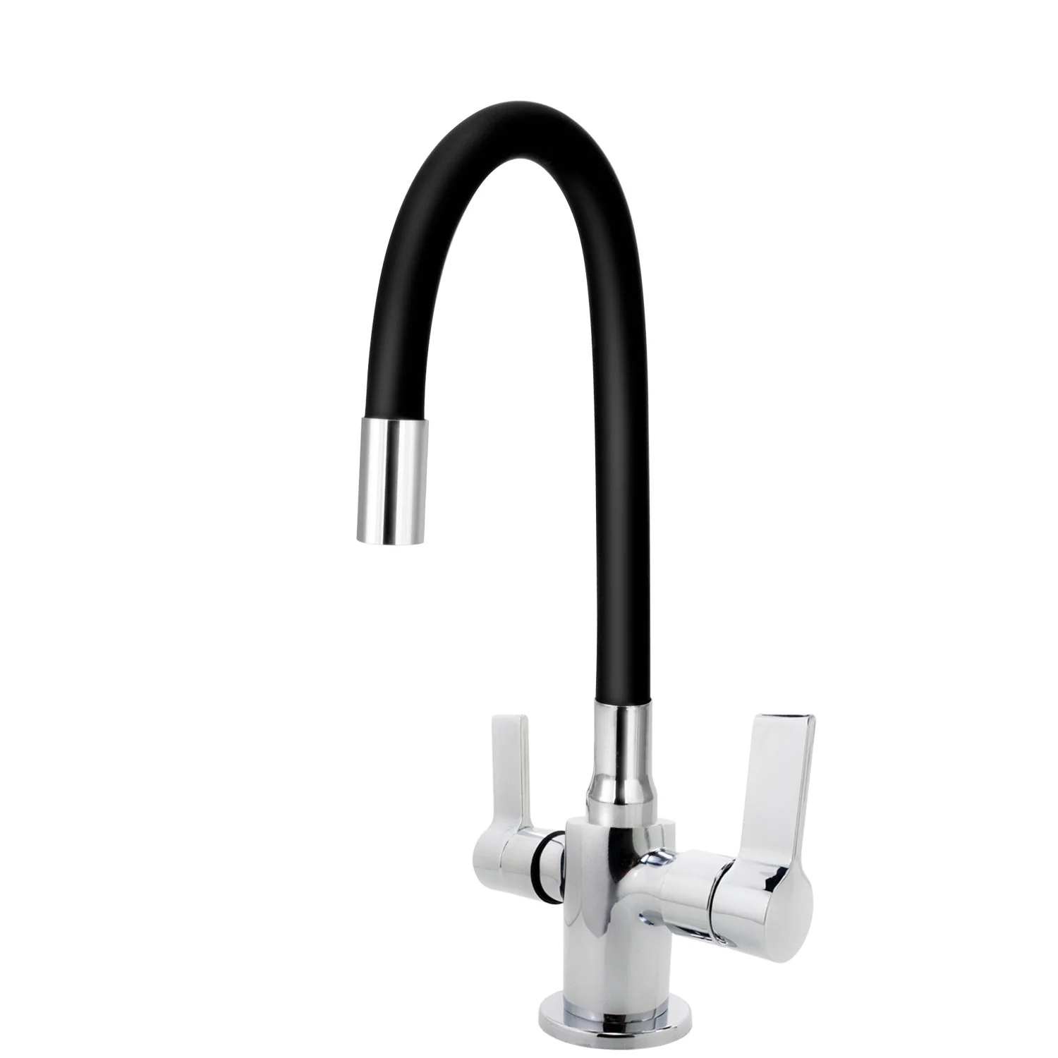 Torneira Misturador Monobloco Tubo Color Preto Mesa