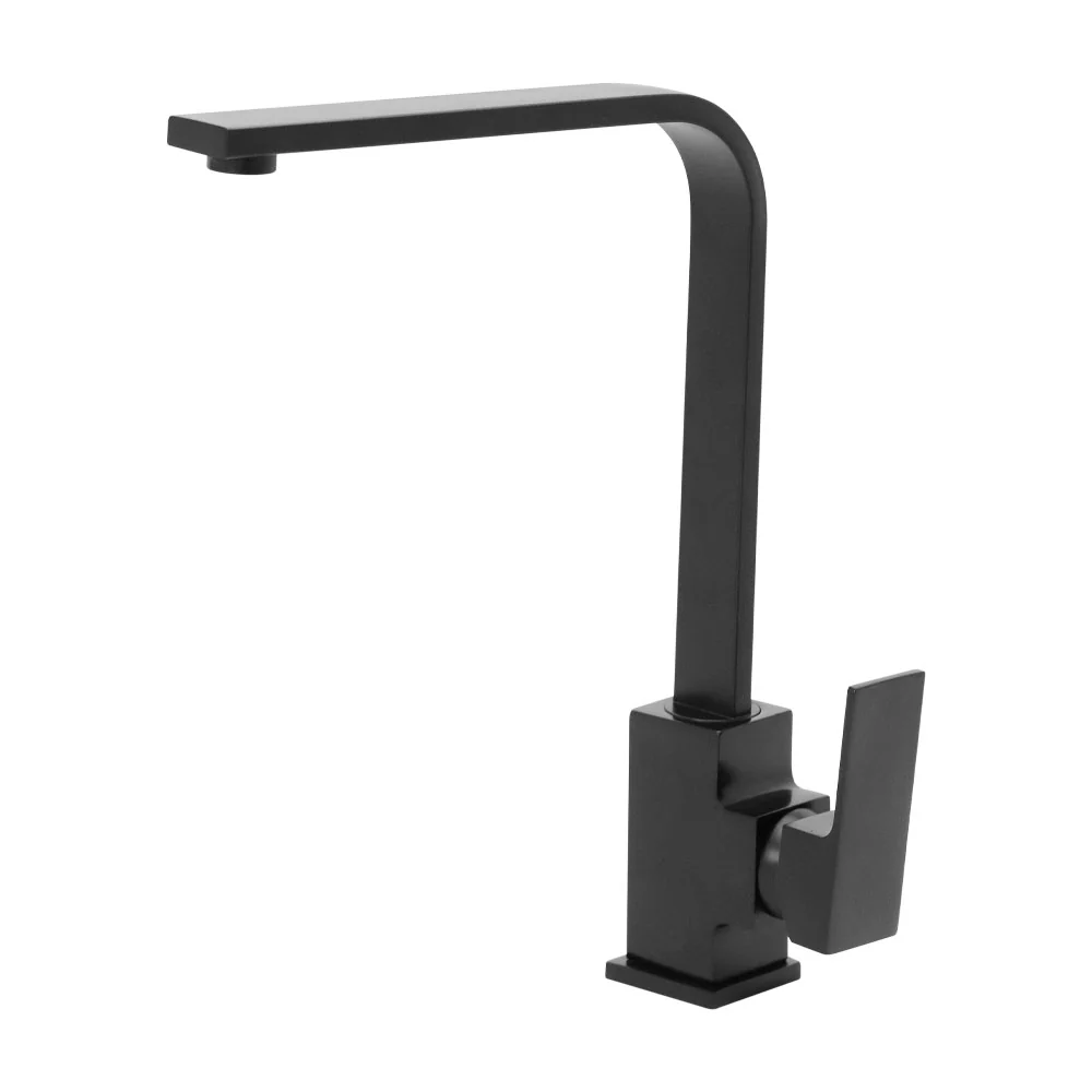 Torneira Misturador Monocomando Para Banheiro Cozinha Preta
