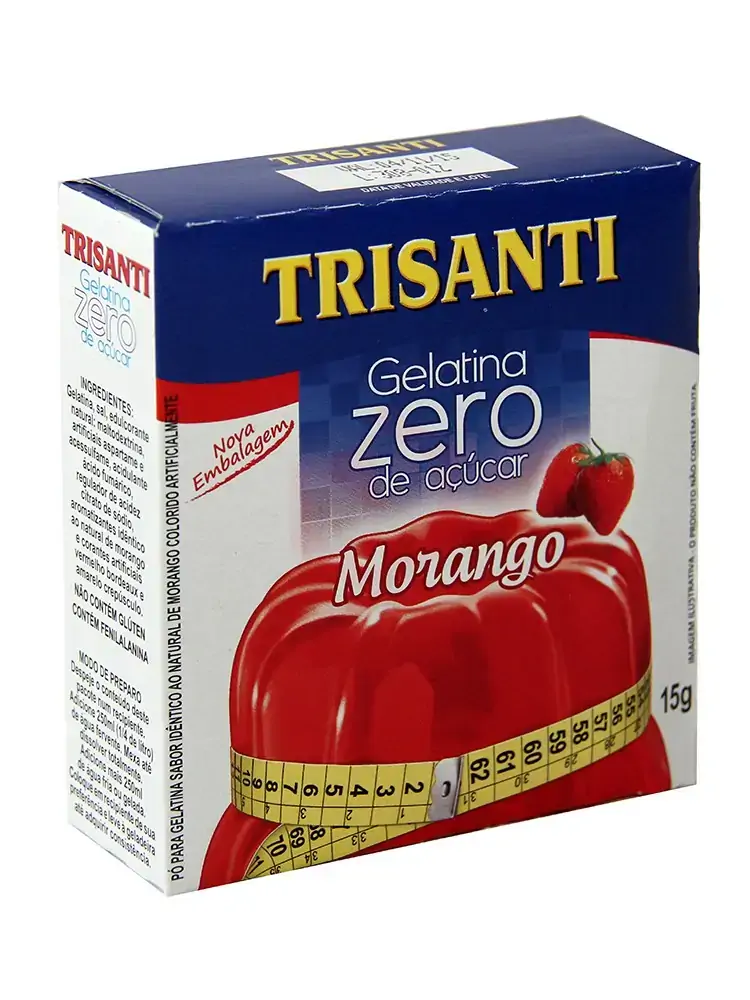 Gelatina Po Trisanti Zero Morango