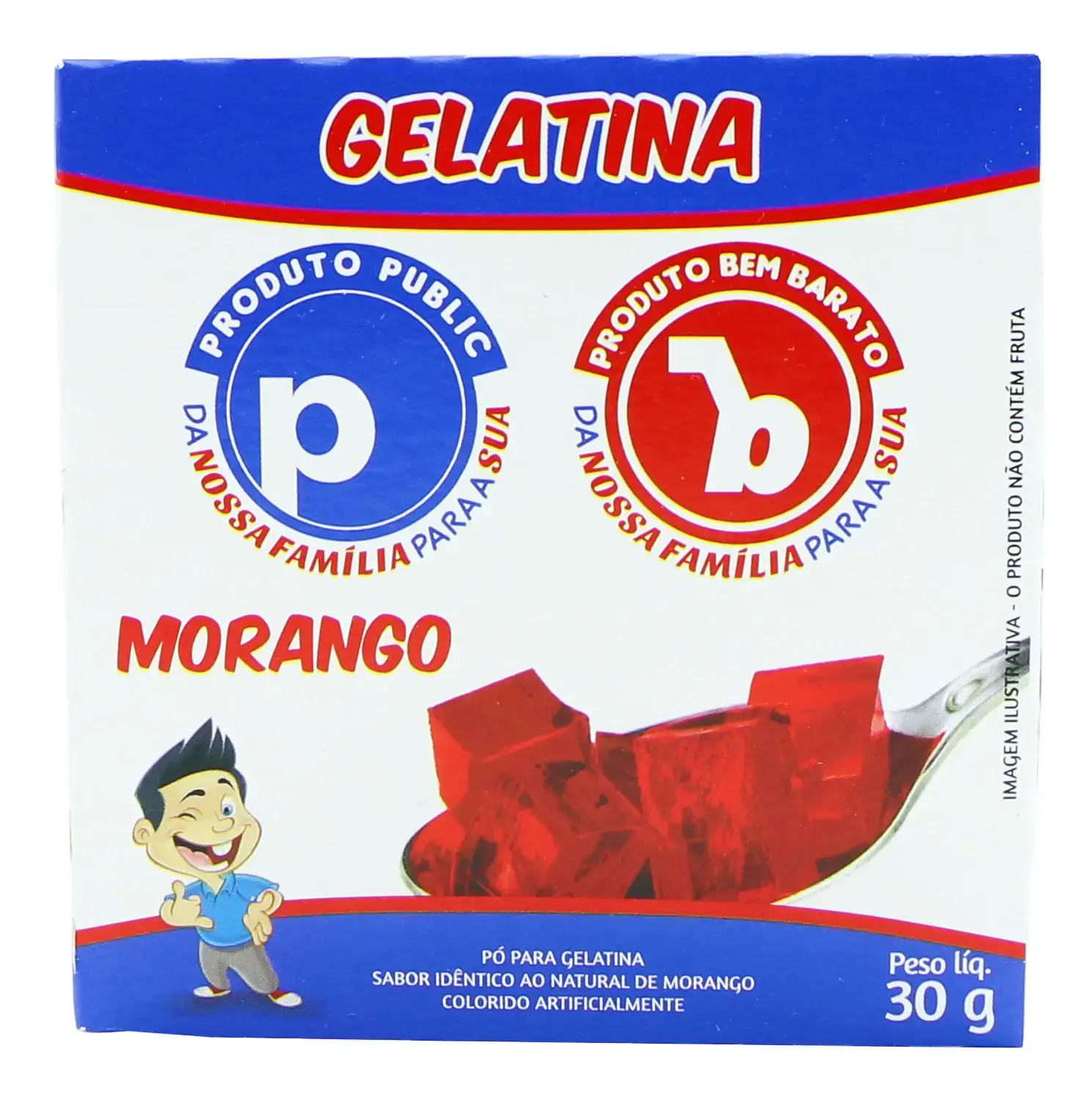 Gelatina Public 30g Morango