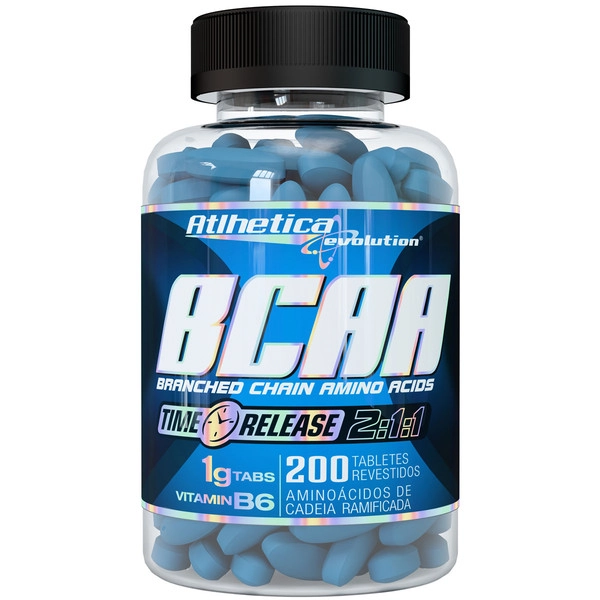 Esportivo Atlhetica Evolution Bcaa Time Release 2:1:1 Pote 200 Tabletes