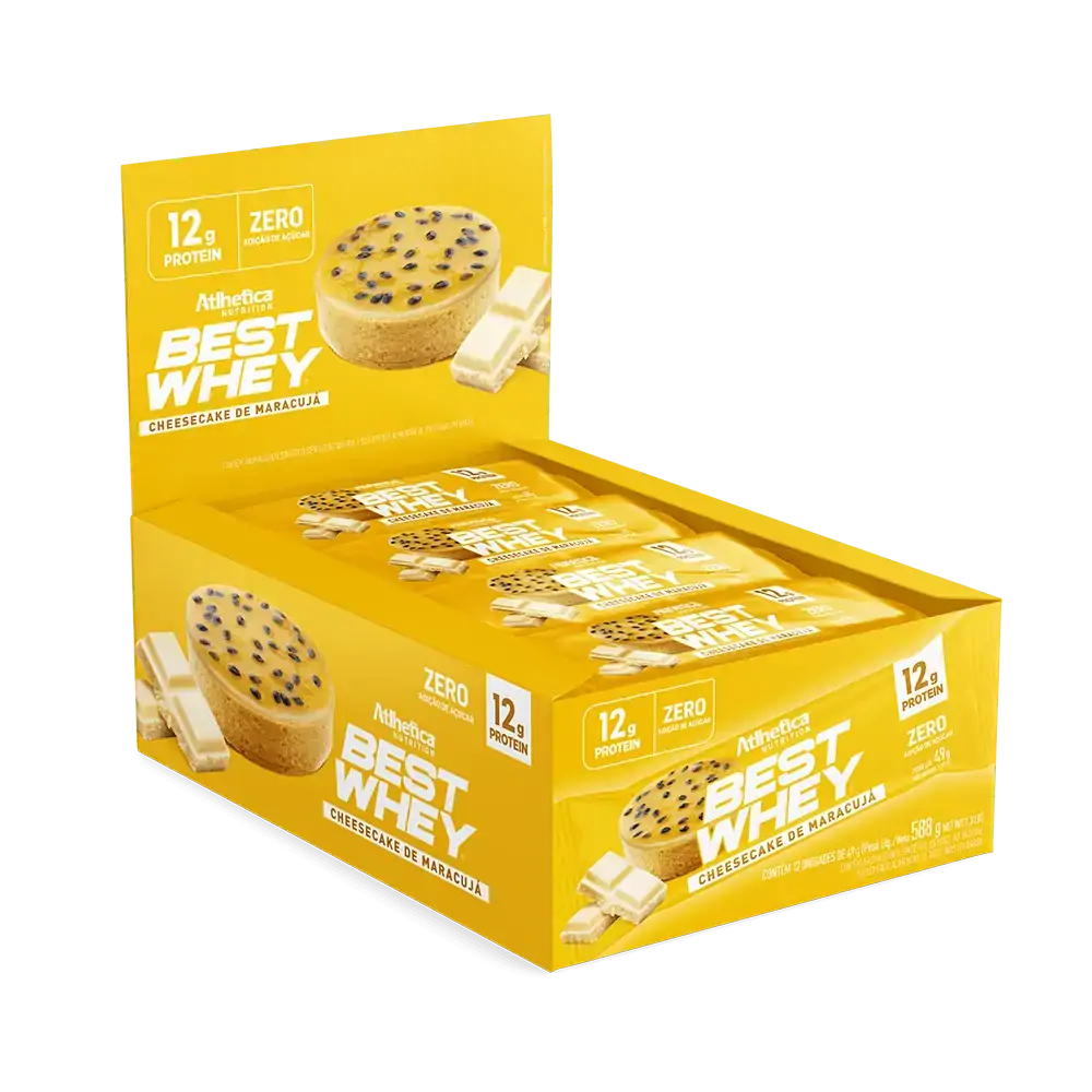 Best Whey Bar 12g Cheesecake de Maracuja Display 12 Unid. de 49g