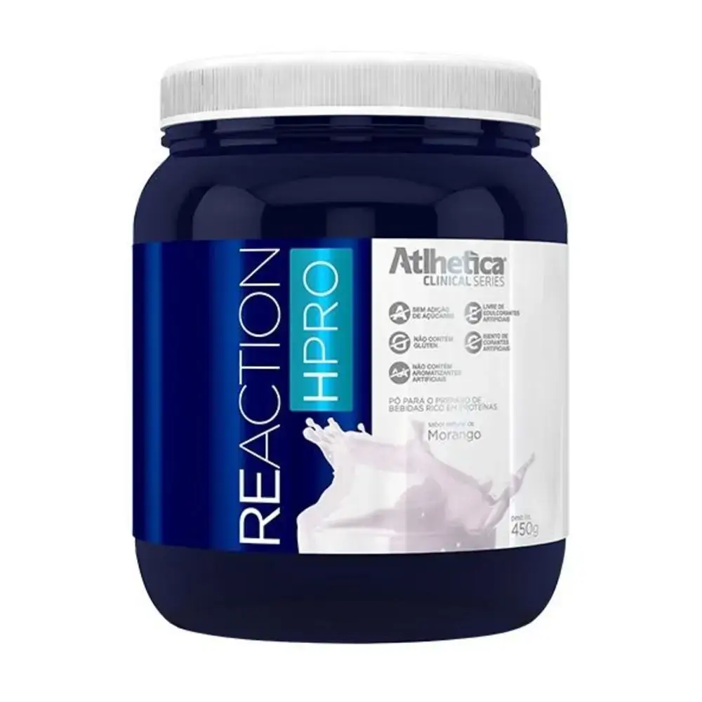 Reaction Hipro Morango 450 Gr Athletica Nutrition