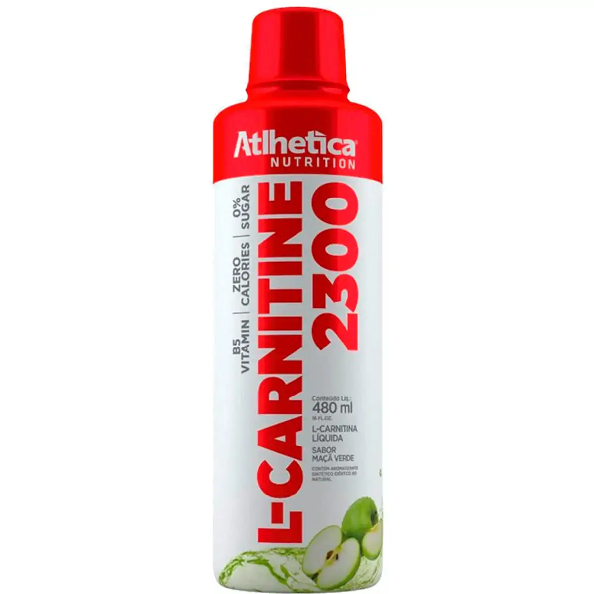 L-Carnitine 2300 480ml - Atlhetica Sabor:Maça Verde