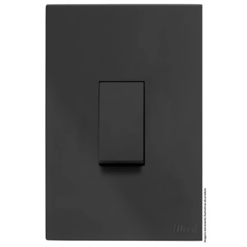 Cj Interruptor Simples Vertical 4x2 - Recta Grafite Satin Fosco - Brs11918-0gf