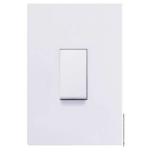 Cj Pulsador De Minuteria Vertical 4x2 - Recta Branco Satin Fosco - Brs11971-7br