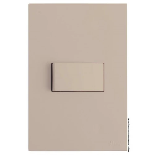 Cj Interruptor Paralelo Horizontal 4x2 - Recta Areia Satin Fosco -  Brs11996-2are