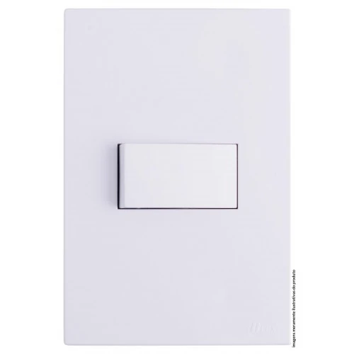 Cj Interruptor Paralelo Horizontal 4x2 - Recta Branco Satin Fosco - Brs11989-1br