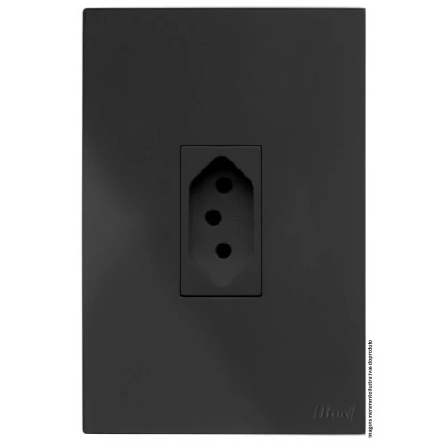 Cj Tomada 20a Vertical 4x2 - Recta Grafite Satin Fosco - Brs12143-6gf