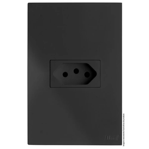Cj Tomada 20a Horizontal 4x2 - Recta Grafite Satin - Brs12161-4gf