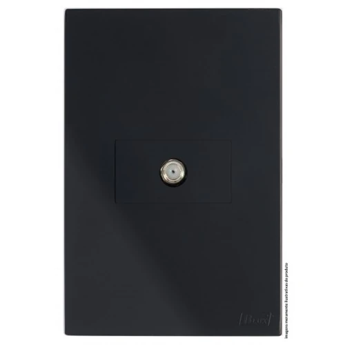 Cj Coaxial (antena) Horizontal 4x2 - Recta Black Satin Fosco - Brs12316-1bk