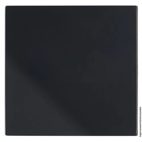 Placa Cega Com Suporte 4x4 - Recta Black Satin Fosco - Brs12442-7bk.