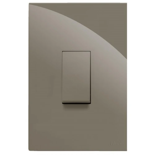 Cj Interruptor Simples Vertical 4x2 - Recta Fendi Gloss - Brg10862-6fen
