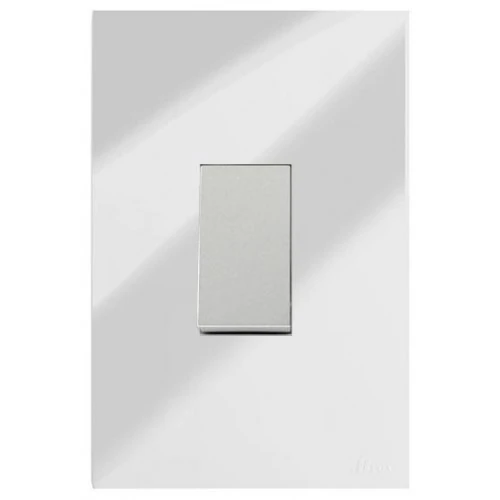 Cj Interruptor Simples Vertical 4x2 - Recta Espelhada Gloss (modulo Prata) - Brg10865-0eb