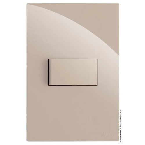 Cj Interruptor Paralelo Horizontal 4x2 - Recta Areia Gloss -  Brg10959-2are