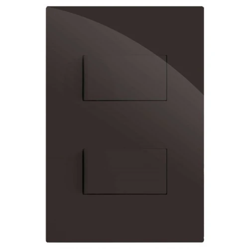 Cj Interruptor Duplo Simples - Recta Chocolate Gloss Brg10968-1ch