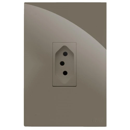 Cj Tomada 20a Vertical 4x2 - Recta Fendi Gloss - Brg11162-7fen
