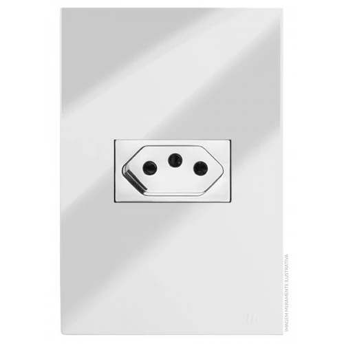 Cj Tomada 20a Horizontal 4x2 Recta Cromo Prata Gloss - Brg11189-9cbp
