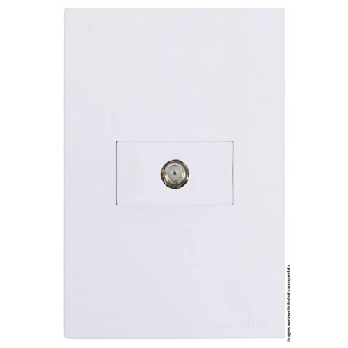 Cj Coaxial Horizontal 4x2 - Recta Branco Gloss - Brg11384-0br