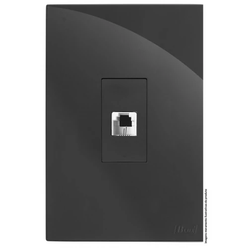 Cj Rj45 Cat6  Vertical 4x2 - Recta Grafite Gloss - Brg11469-3gf