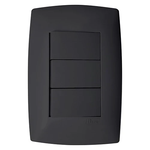 Cj Tecla Tripla Simples 4x2 Blux Home Grafite - Bhm10495-7gf