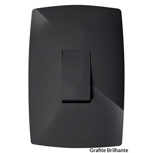 Cj Interruptor Simples Vertical 4x2 - Blux Home Grafite - Bhm10423-1gf