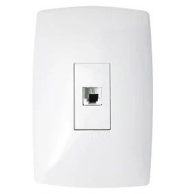 Cj Telefone Rj11 2 Fios - Blux Home Branca 4x2 10476-0