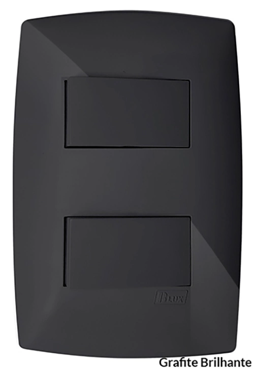 Cj Interruptor Duplo Simples Blux Home Grafite - Bhm10486-8gf