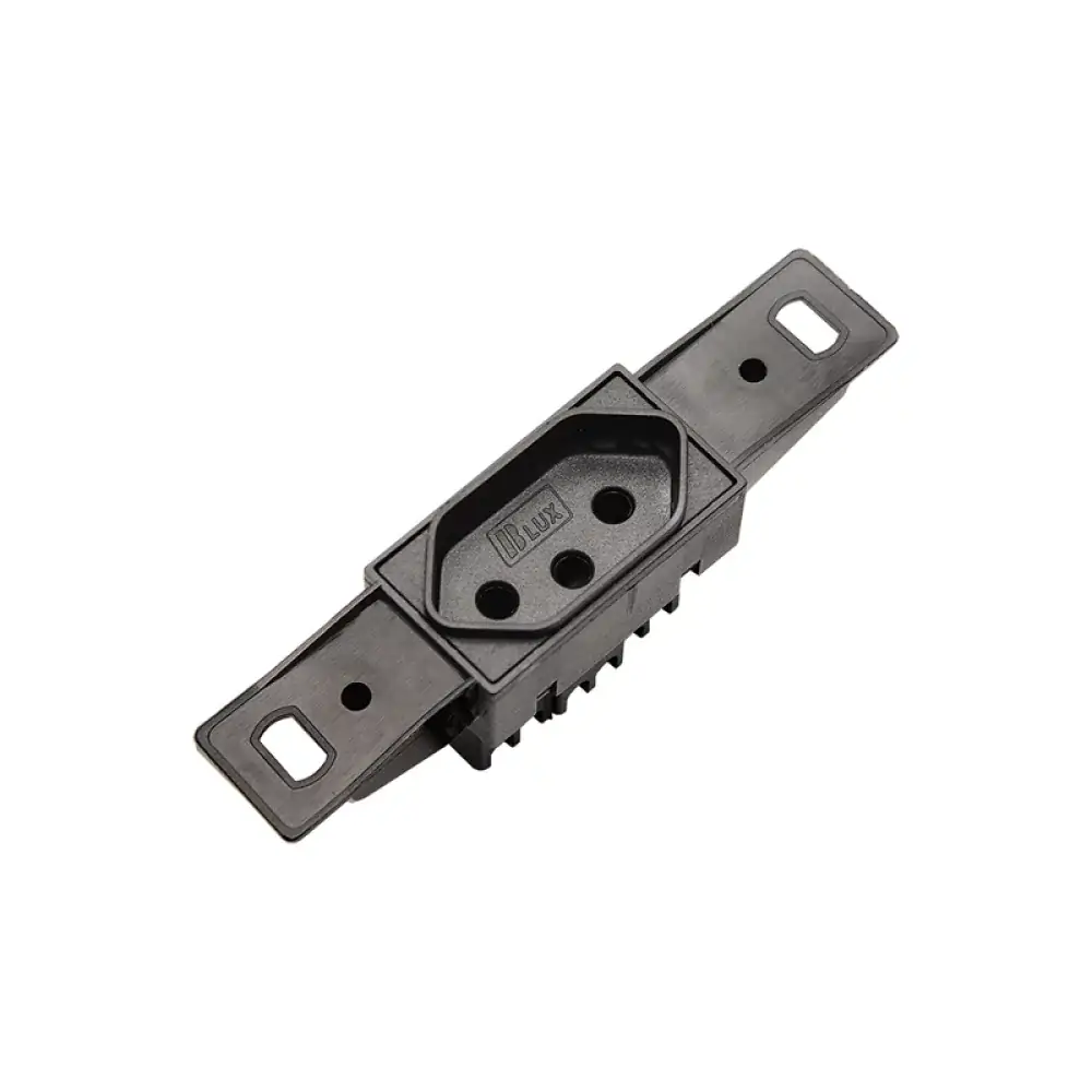 Tomada Retangular Embutir Gris 10a 250v 2p T N