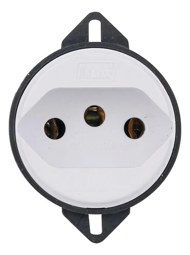 Tomada Piso 2p T 20a 250v Branca Ref 9801-9 - Blux
