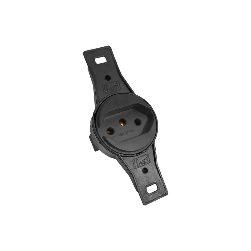 Tomada Redonda Embutir Gris 10a 250v 2p T Nbr1
