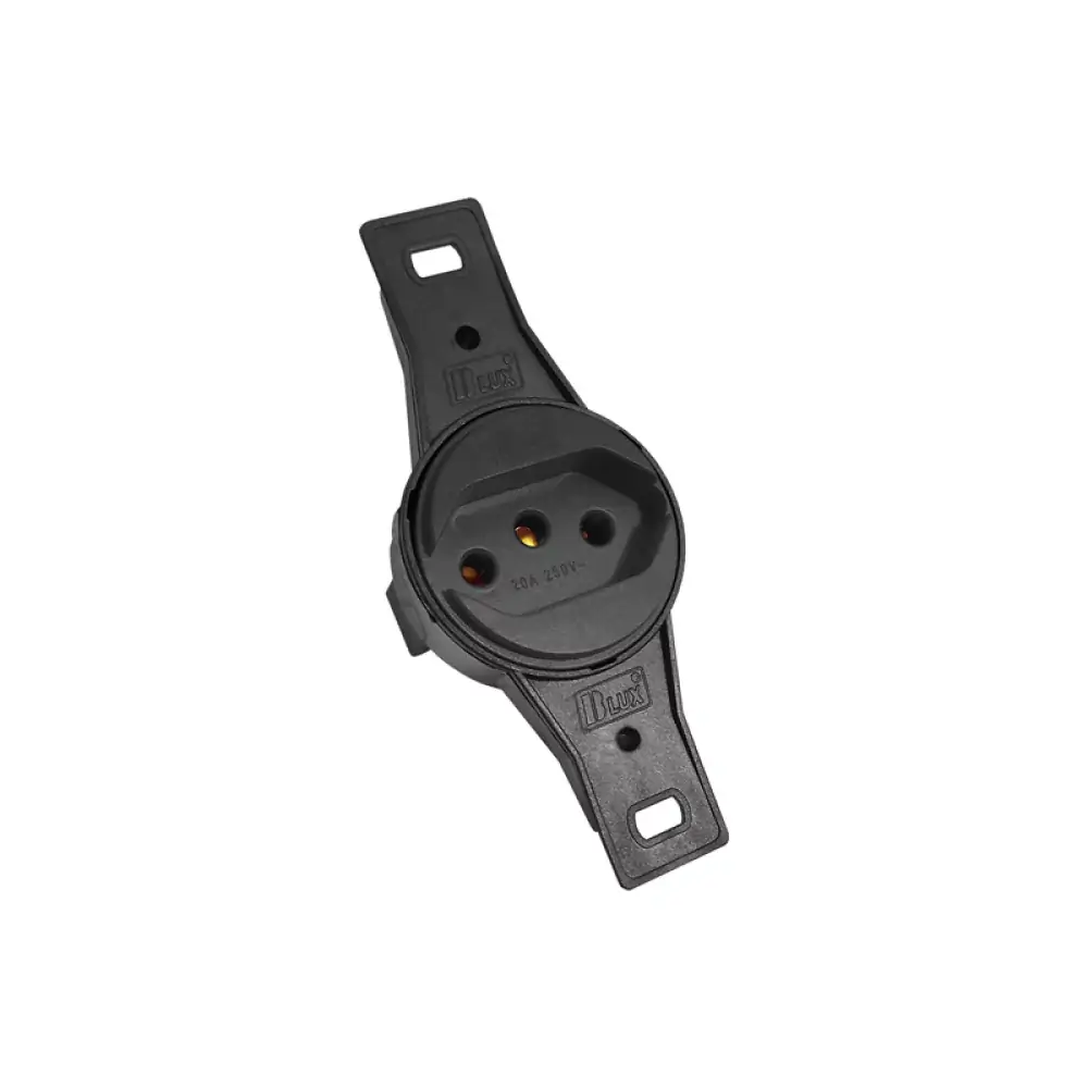 Tomada Redonda Embutir Gris 20a 250v 2p T Nbr1