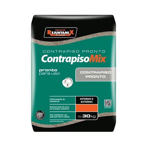 Argamassa Contrapiso Interno e Externo 30kg Cinza Rejuntamix