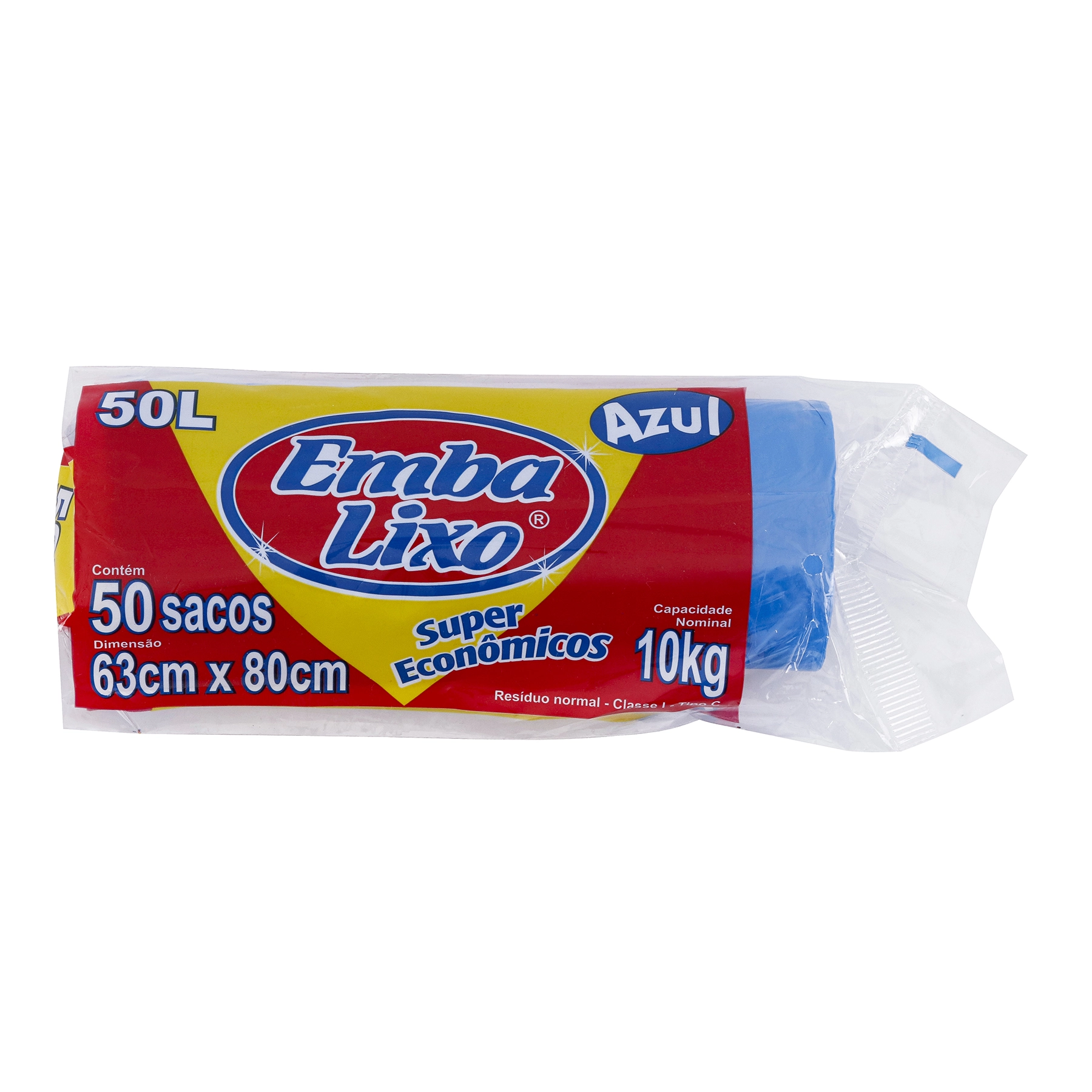 Saco de Lixo Azul Embalixo Econômico RM 50 L