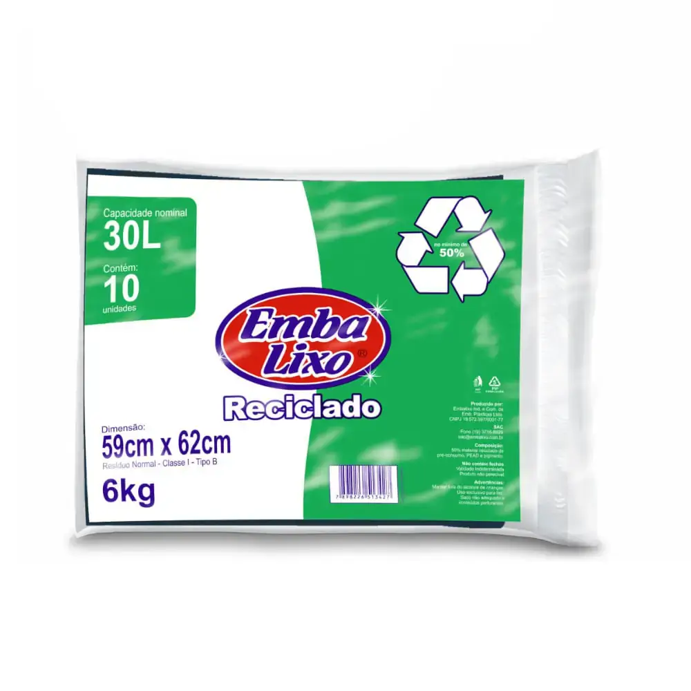 Saco De Lixo Emba Lixo 30 Lts