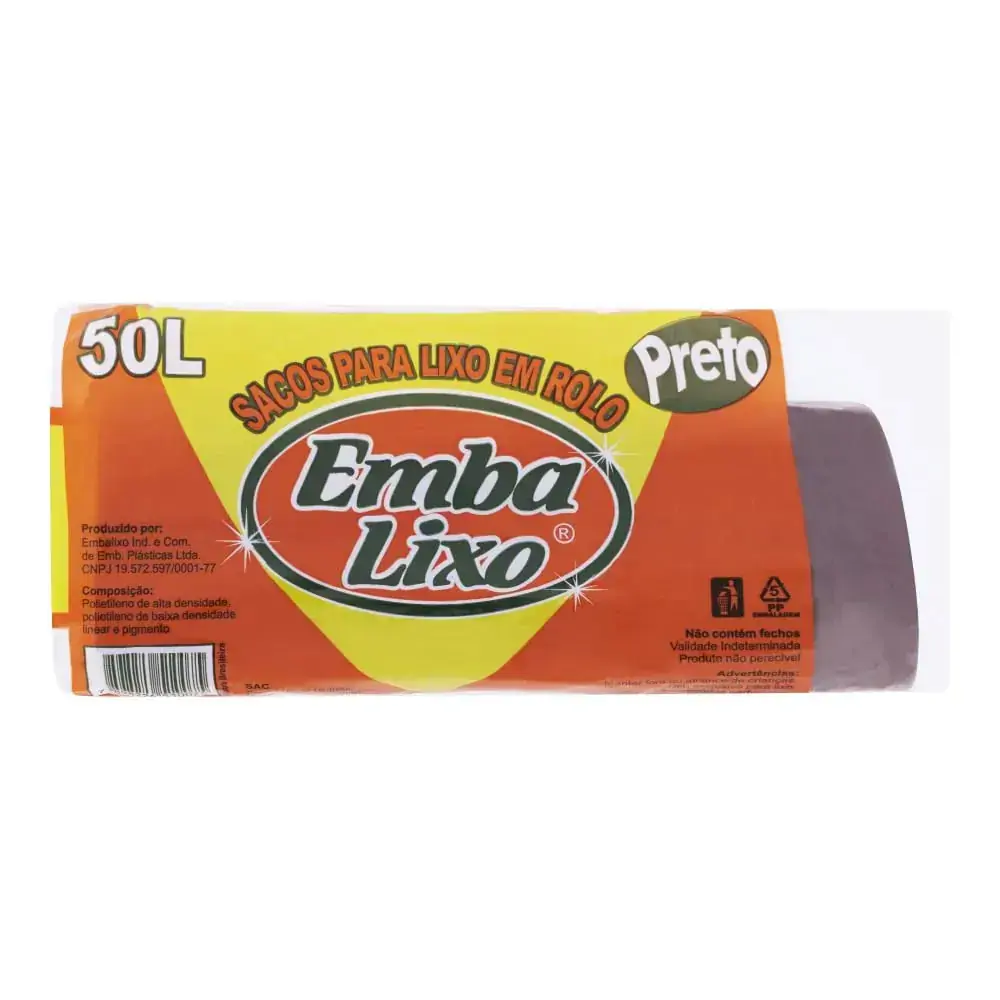 Saco De Lixo Emba Lixo 50 Lts