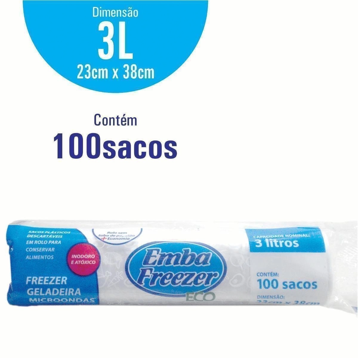 Embafreezer Embalixo 3 Litros 100 Sacos