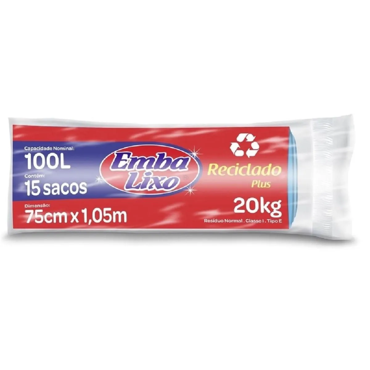 Saco de Lixo Embalixo Azul 100 l 15 Unidades
