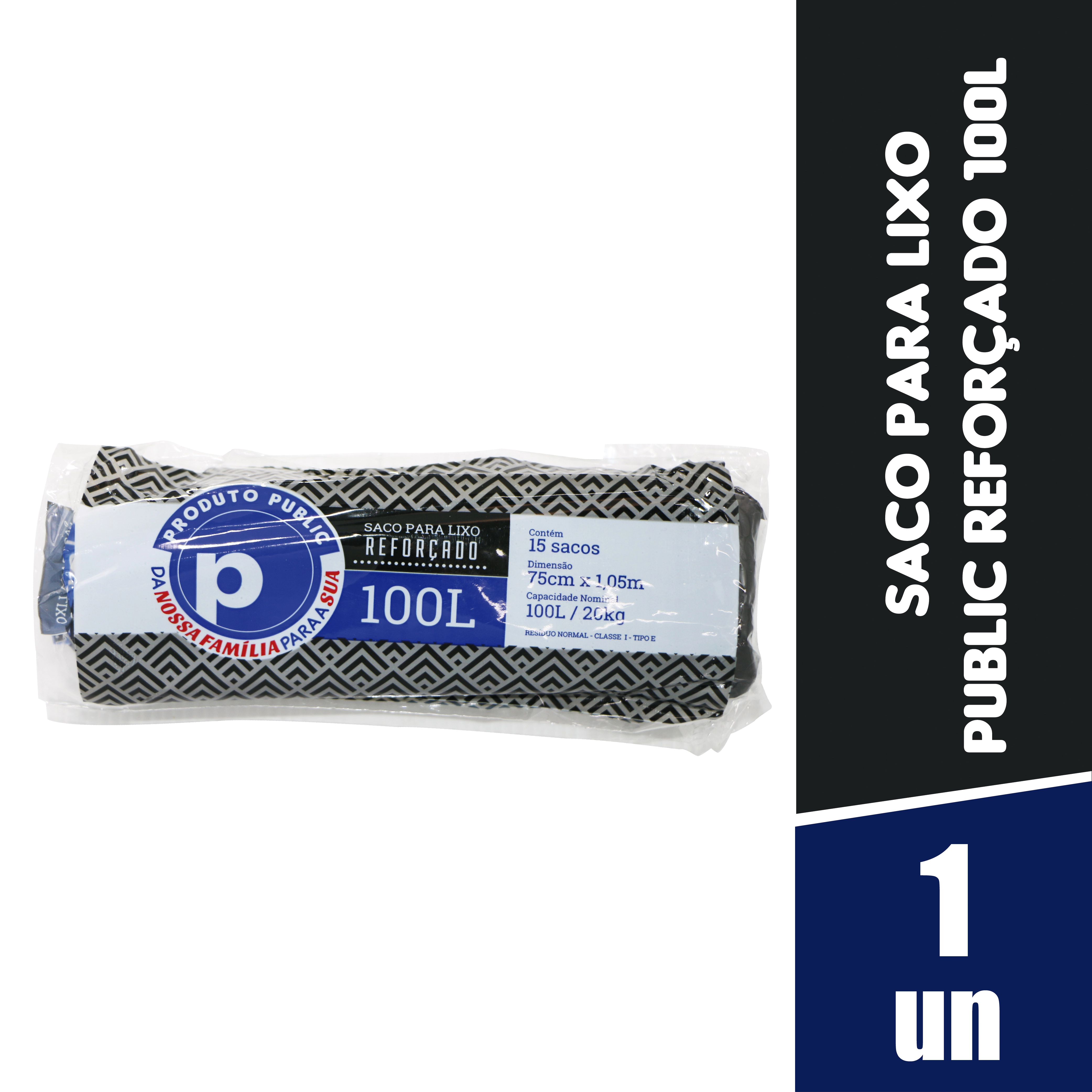 Saco Para Lixo Public Wecycle Preto 100l