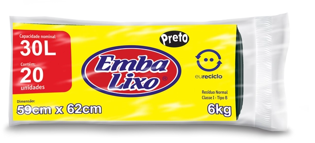 Saco Para Lixo Tipo B 30l Embalixo 20 Unidades