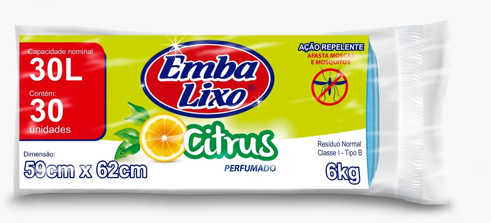 Saco Lixo Embalixo Citrus C/30un 30lts C/30un
