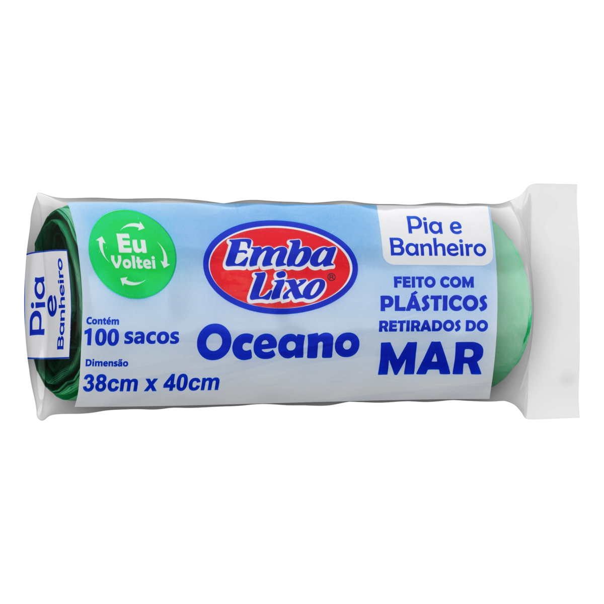 Saco Lixo Embalixo Oceano Pia Banh 100un