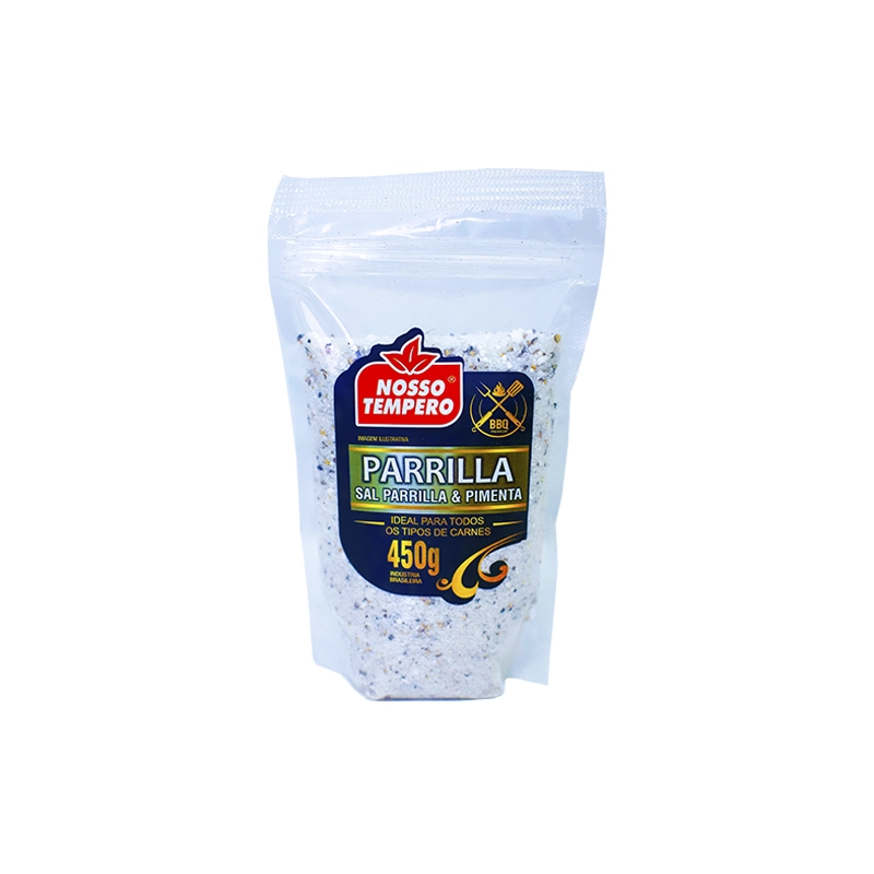 Sal Parrilla Nosso Tempero Pimenta Fecha Facil 450g