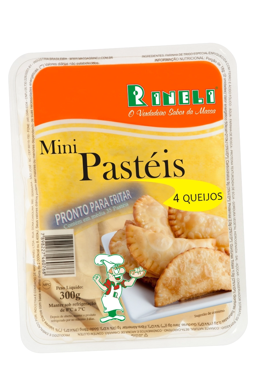 Mini Pastéis 4 Queijos 300g Rineli