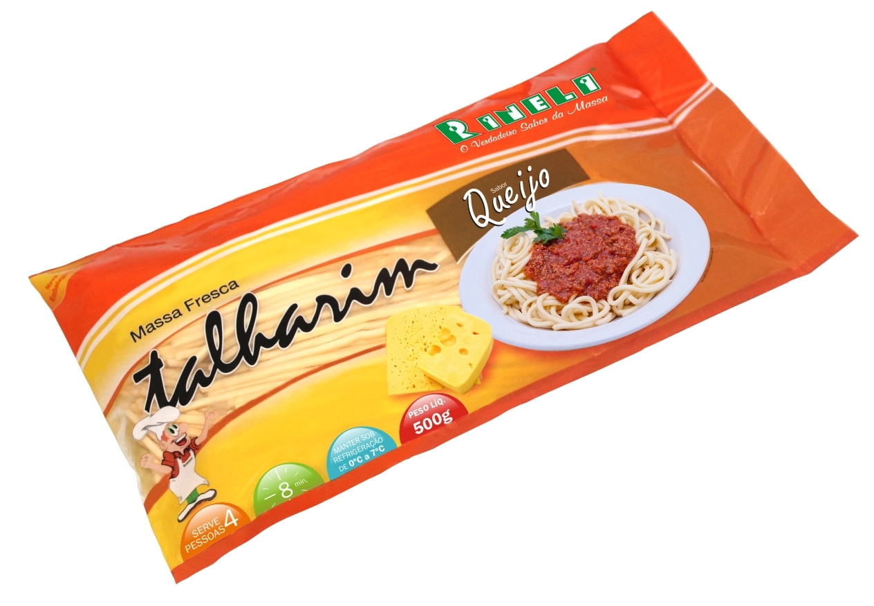 Massa Fresca Talharim Sabor Queijo 500g Rineli