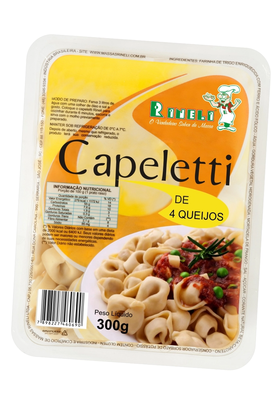 Capeletti De 4 Queijos 300g Rineli
