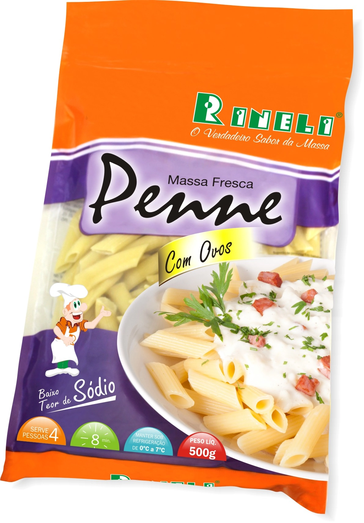 Massa Fresca Penne 500g Rineli